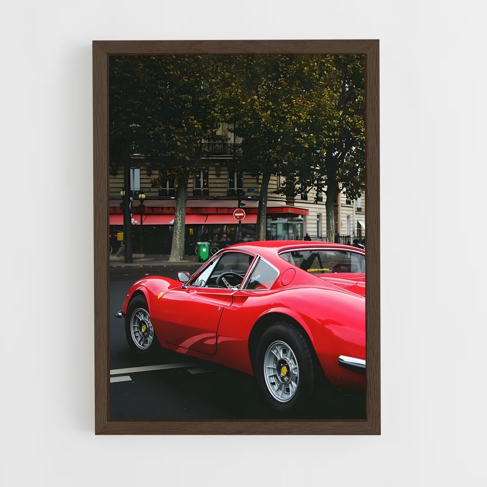 Poster Ferrari Rouge 246 GT (vue 5)